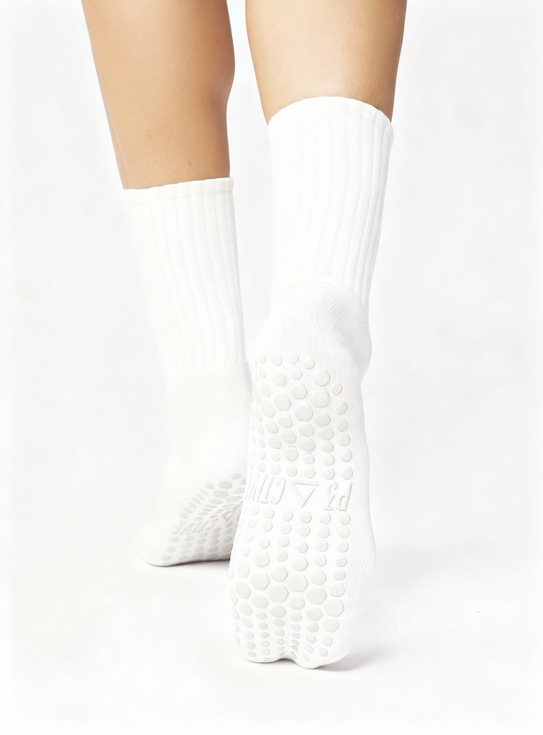 Skarpetki Pilates z ABS – Kredowa Biel &amp; Biały Grip