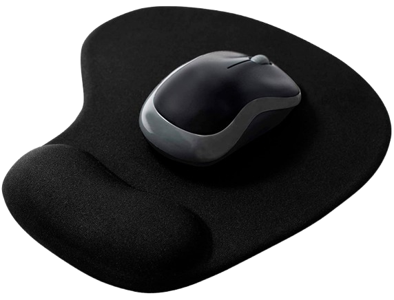 Base p/a Rato Connect c/ apoio pulso Gel preto