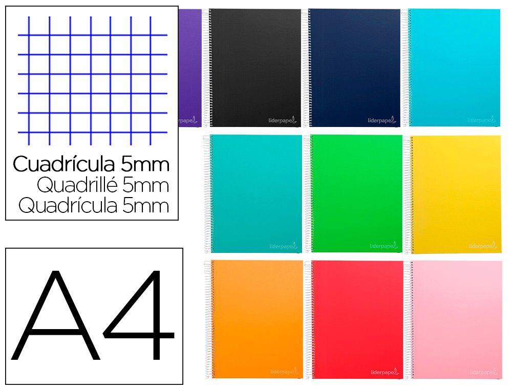 Caderno A4/140fls Quad. ESP. capa dura 9754
