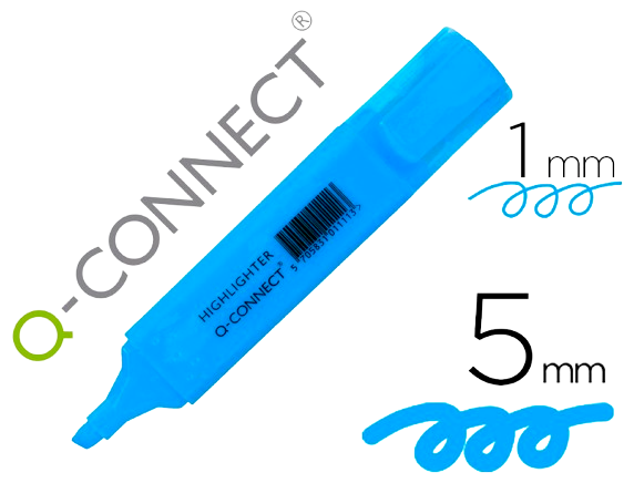 Marcador Fluorescente Q-Connect azul