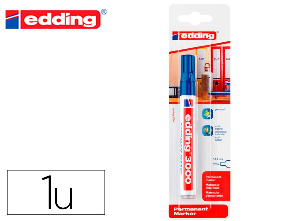 Marcador Edding 3000 Azul