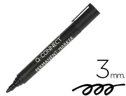 Marcador Q-Connect Permanente P. RED preto