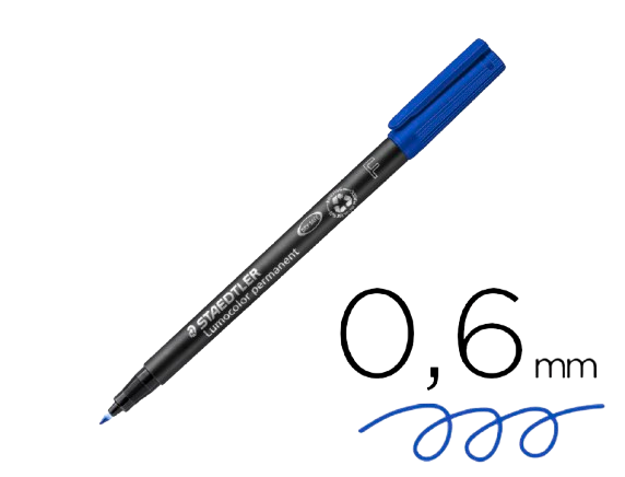 Marcador Acetato STEADTLER F 318 azul