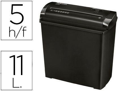Maquina Dest. Doc. FELLOWES P-25 S 5fls tiras 11L