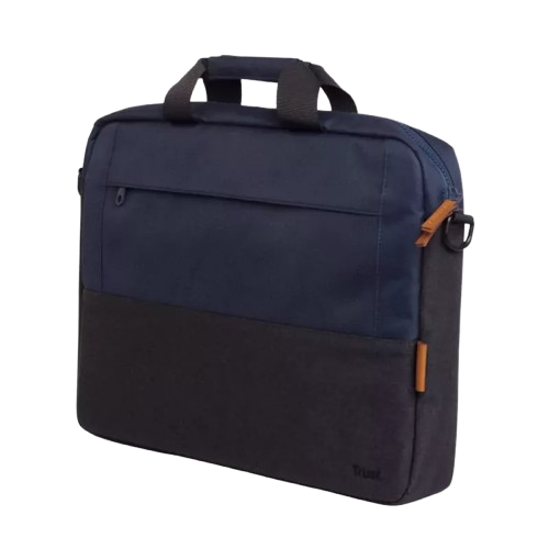 TRUST LISBOA 16inch LAPTOP BAG DARK GREY &amp; DARK BLUE ECO 24980