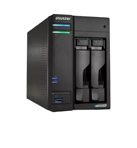 ASUSTOR NAS 2-BAY LOCKERSTOR 2 GEN 2, CELERON N5105 4C 2.0GHZ/4GB/2.5GBE/USB, 3Y WTY AS6702T