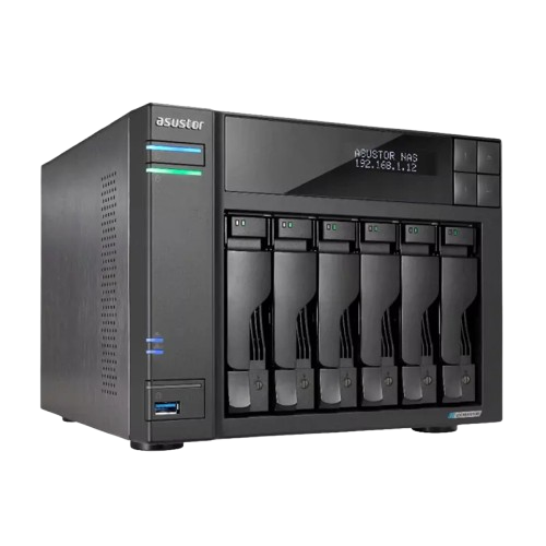 ASUSTOR NAS 6-BAY LOCKERSTOR 6 GEN 2, CELERON N5105 4C 2.0GHZ/8GB/2.5GBE/USB, 3Y WTY AS6706T