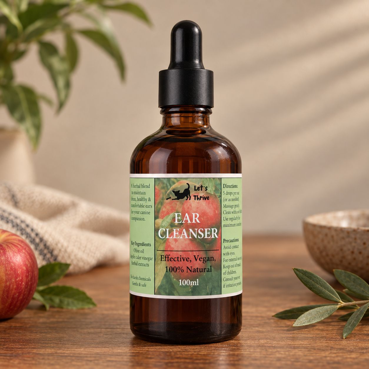 Ear Cleanser Solution for Dogs and Cats – Let's Thrive