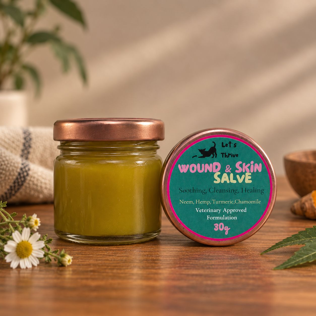 Wound and Skin Salve Natural Balm for Dogs and Cats – Let's Thrive
