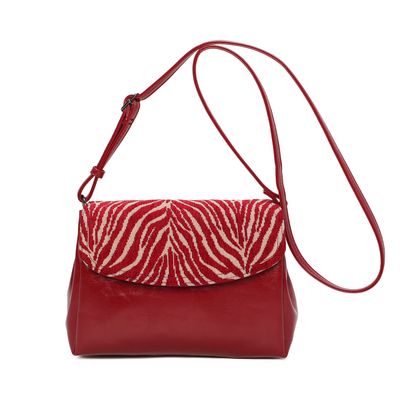 Schoudertas met dienprint