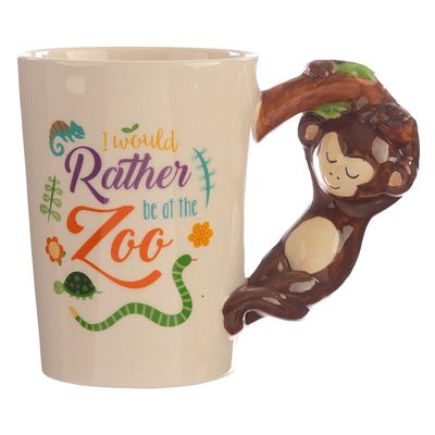 Mok met dierenhandvat