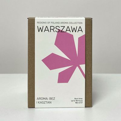 Świeca sojowa &quot;Warszawa&quot; o zapachu &quot;Bez i Kasztan&quot;