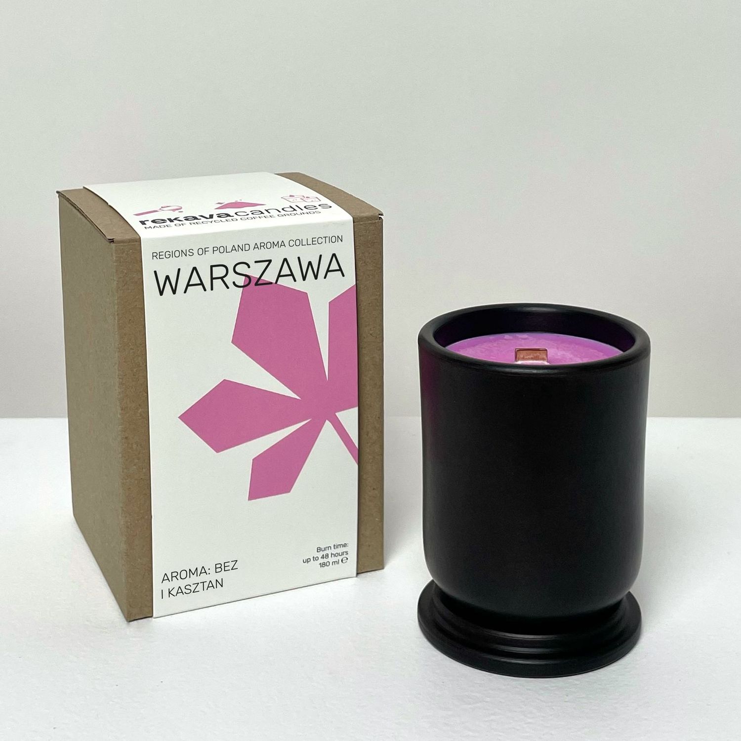 Świeca sojowa &quot;Warszawa&quot; o zapachu &quot;Bez i Kasztan&quot;