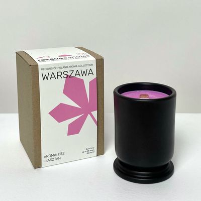 Świeca sojowa &quot;Warszawa&quot; o zapachu &quot;Bez i Kasztan&quot;