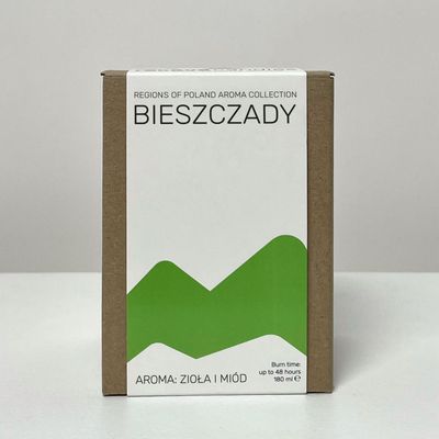 Świeca sojowa &quot;Bieszczady&quot; o zapachu &quot;Zioła i Miód&quot;