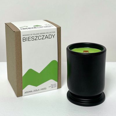 Świeca sojowa &quot;Bieszczady&quot; o zapachu &quot;Zioła i Miód&quot;