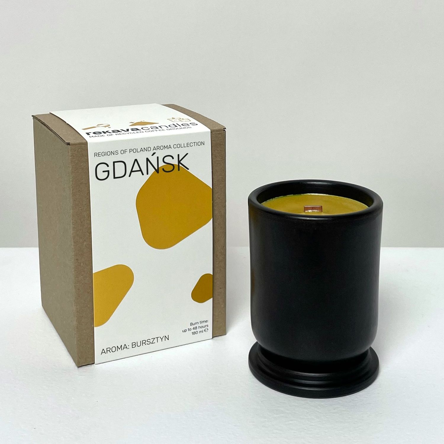 Świeca sojowa &quot;Gdansk&quot; o zapachu &quot;Bursztyn&quot;