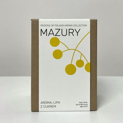 Świeca sojowa &quot;Mazury&quot; o zapachu &quot;Lipa z Cukrem&quot;