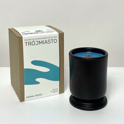 Świeca sojowa &quot;Trojmiasto&quot; o zapachu &quot;Morze&quot;