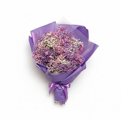 Puszysty romantyczny bukiet z różowej gipsówki Pastelowe Marzenie Boutique Rose, idealny prezent na rocznicę, dostawa Ostrów 