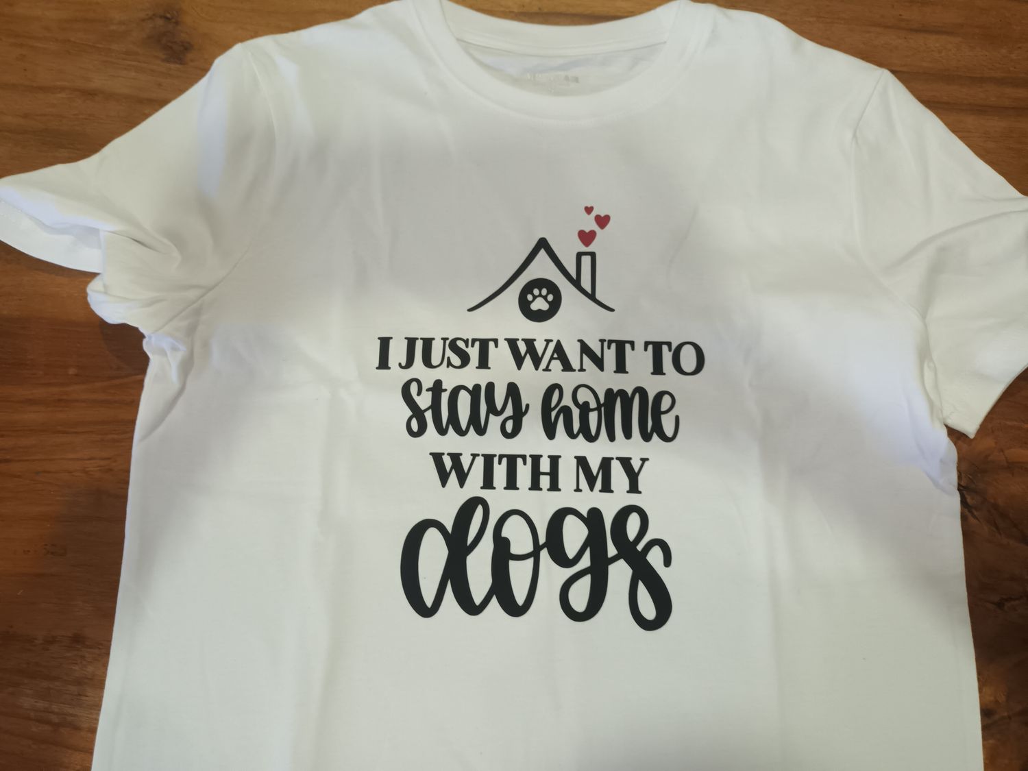 I JUST WANT TO STAY HOME WITH MY DOGS/CATS T-SHIRT