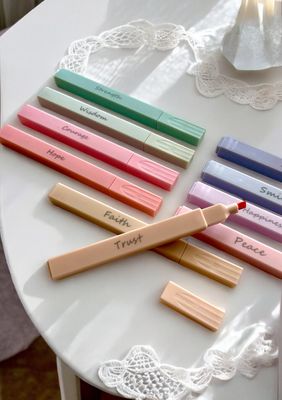 10-Pack Pastel Square Highlighters