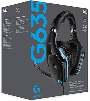 Logitech G635 Wired 7.1 Surround Lightsync Gaming Headset