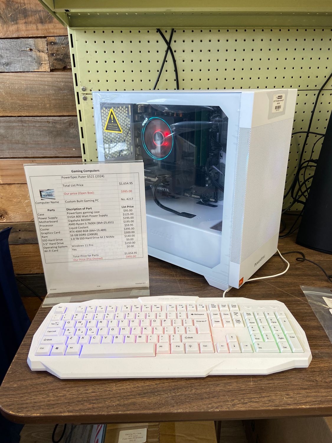 PowerSpec Custom B650M RTX 4060 Gaming PC