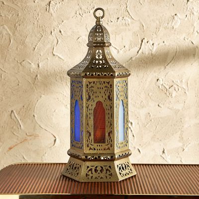 Khalil Copper Moroccan Lantern - 55 cm