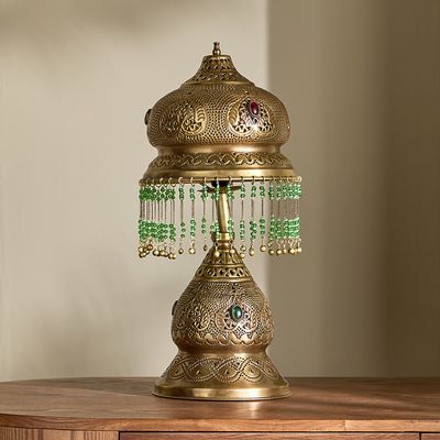 Metal Morocian Lampadier H 75 CM Oxyde