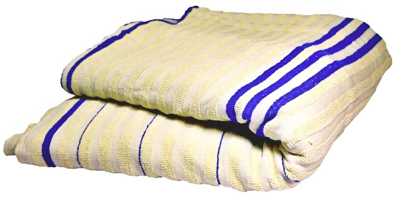 Cream Stripe Blue Counterpane Bed Cover