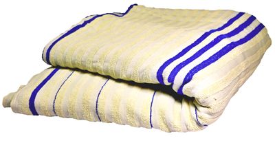 Cream Stripe Blue Counterpane Bed Cover