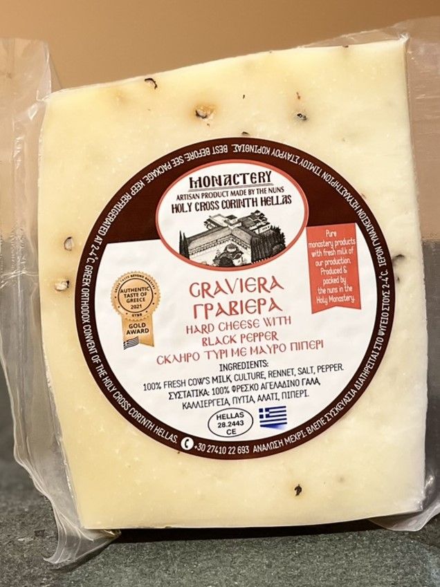 Monastery Graviera cheese (Gruyere) with black pepper 200gr