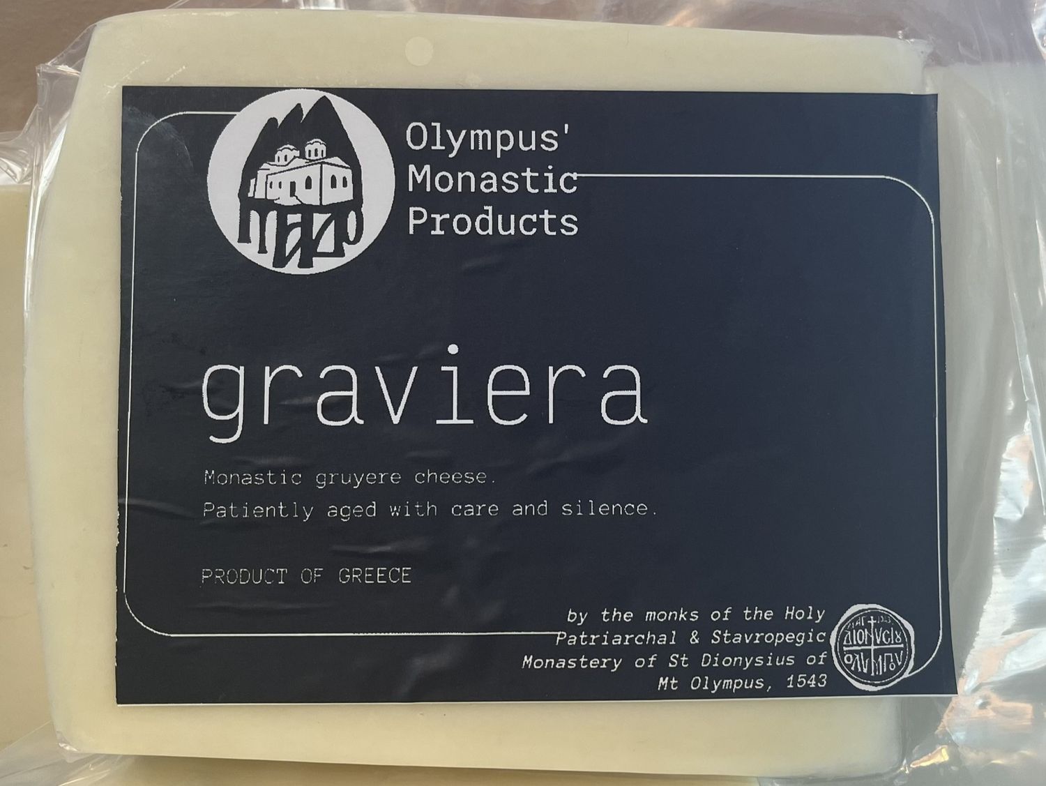 Olympus’ Monastic Products Graviera cheese (Gruyere) 300gr