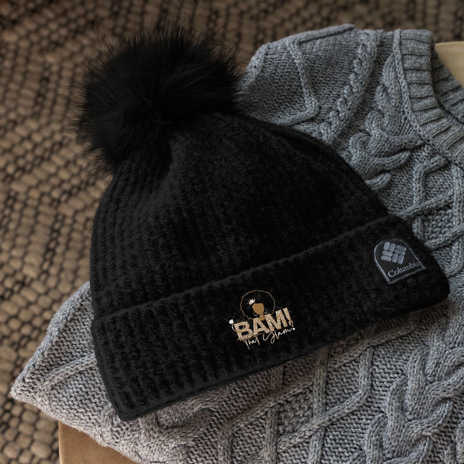 Columbia pom-pom beanie
