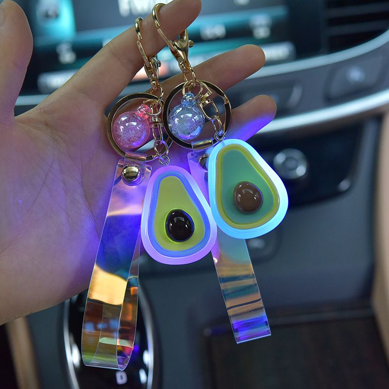 Luminescent Avocado Fruit Keychain