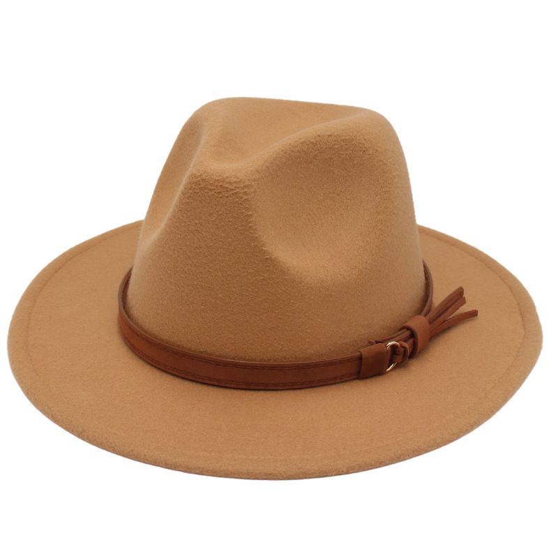 Large Brim Jazz Denim Felt Hat