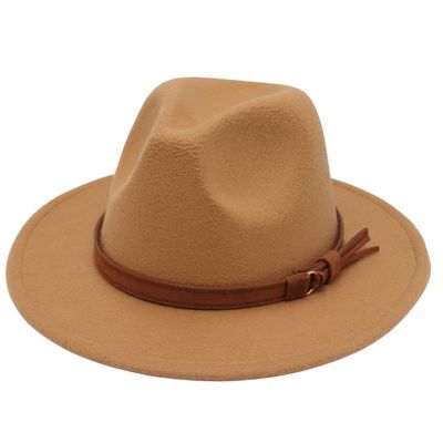 Large Brim Jazz Denim Felt Hat