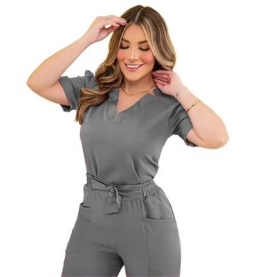 Comfortable Bow Tie Scrub Set