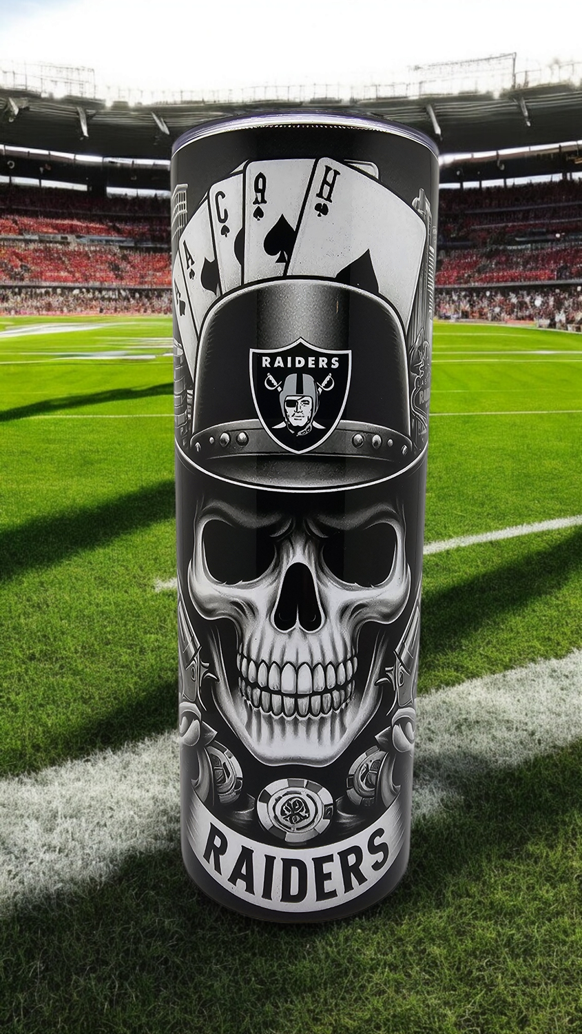 Las Vegas Raiders Stainless Steel 20 oz. Skinny Tumbler