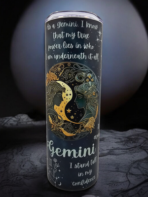 Gemini Astrology Stainless Steel 20 oz. Skinny Tumbler