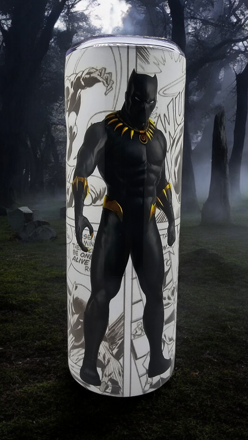 Black Panther Stainless Steel 20 oz. Skinny Tumbler