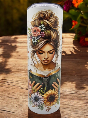 God is with Her Stainless Steel 20 oz. Skinny Tumbler