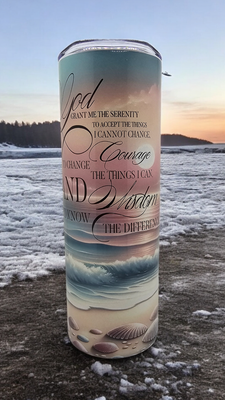 Serenity Prayer Stainless Steel 20 oz. Skinny Tumbler