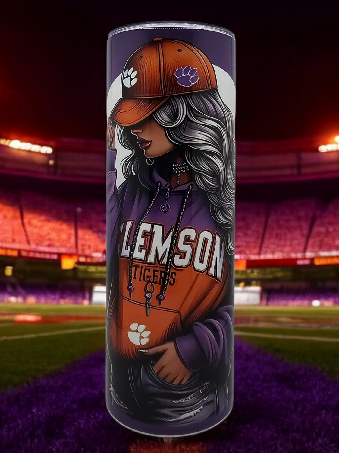 Clemson Stainless Steel 20 oz. Skinny Tumbler