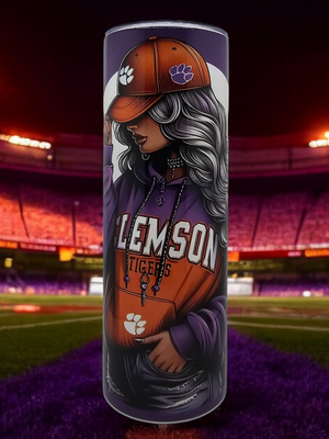 Clemson Stainless Steel 20 oz. Skinny Tumbler