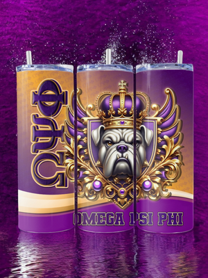 Omega Psi Phi Stainless Steel 20 oz. Skinny Tumbler