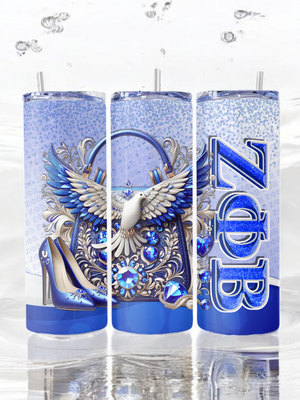 Zeta Phi Beta Stainless Steel 20 oz. Skinny Tumbler