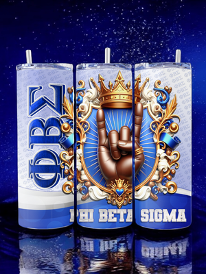 Phi Beta Sigma Stainless Steel 20 oz. Skinny Tumbler