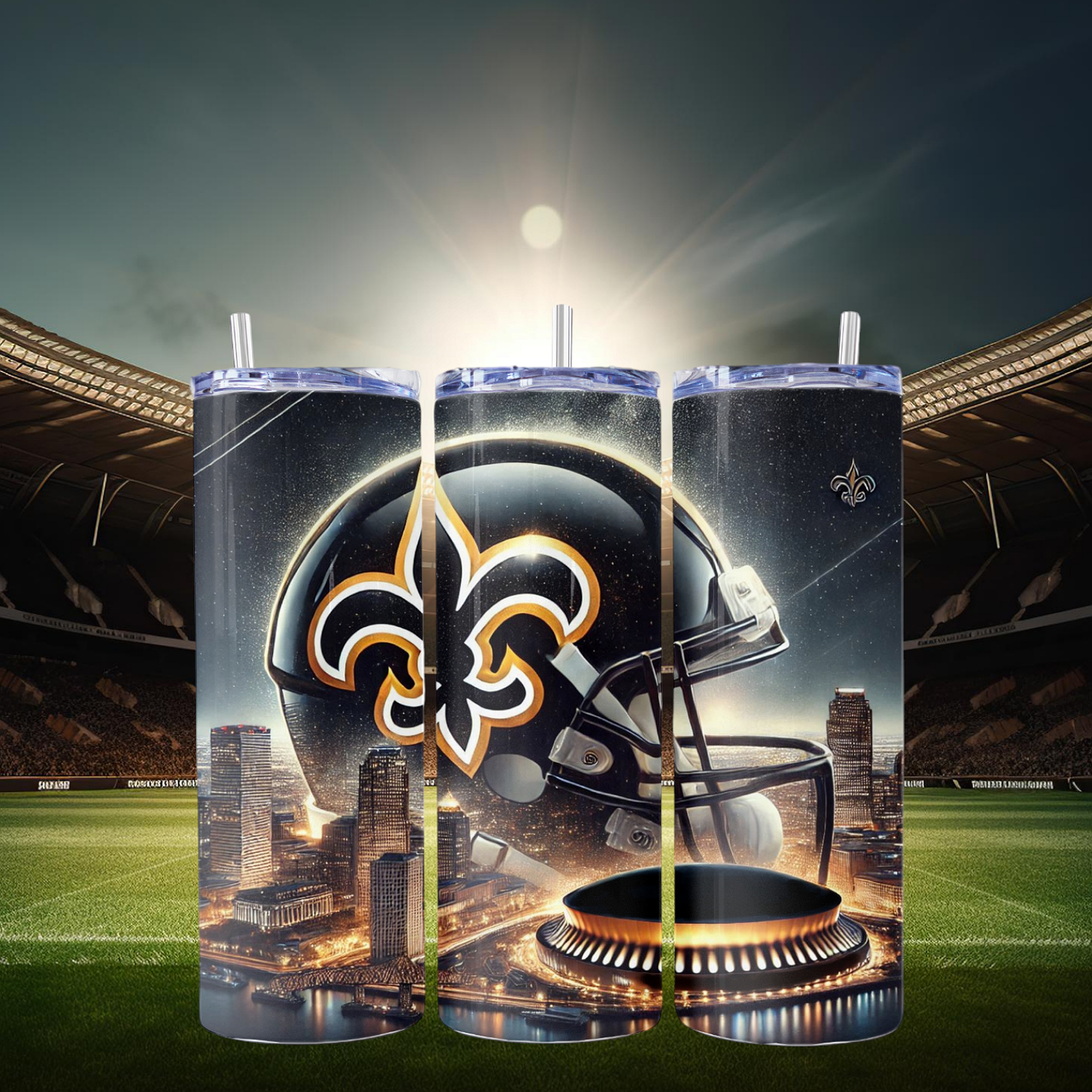 New Orleans Saints Stainless Steel 20 oz. Skinny Tumbler